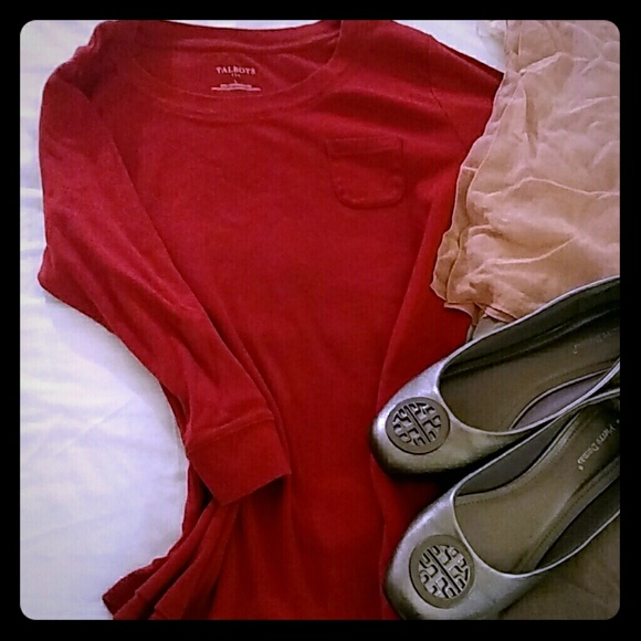 Talbots 3/4 Sleeve Tee - Picture 2 of 3